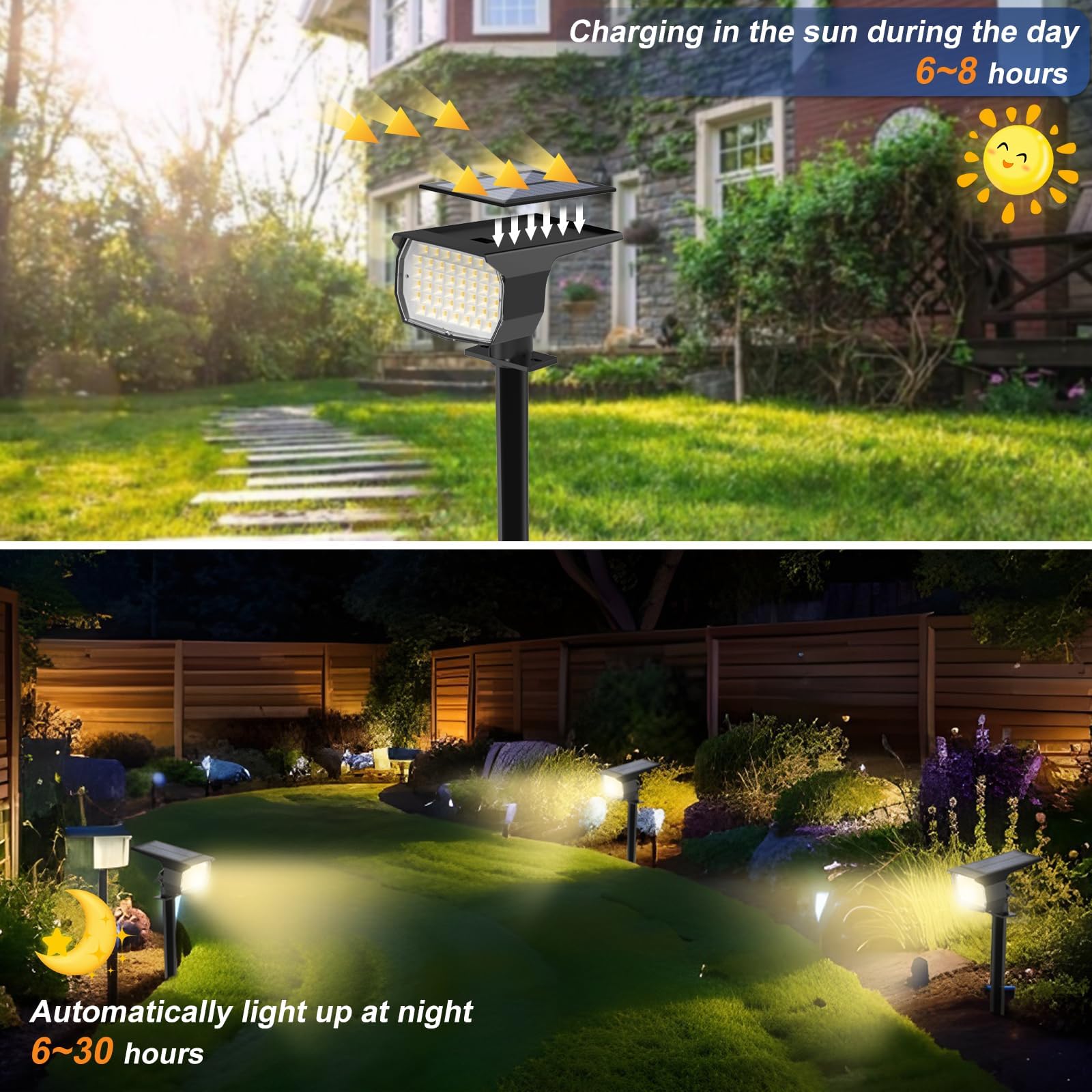 WENATY 3-mode outdoor solar light for customizable ambiance