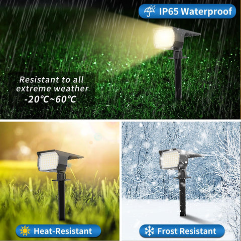 WENATY adjustable-mount solar light with wall or ground installation