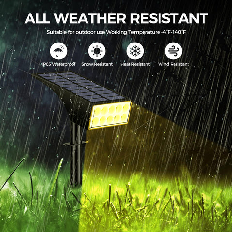 WENATY 4-mode LED solar lights for versatile outdoor ambience