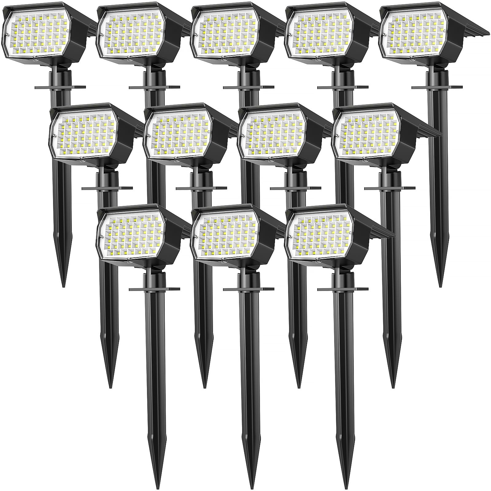 Wenaty solar spot light with 46 LEDs delivering bright outdoor pathways.