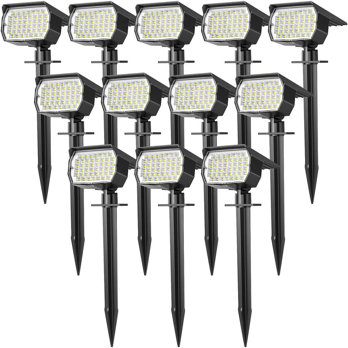 Wenaty solar spot light with 46 LEDs delivering bright outdoor pathways.