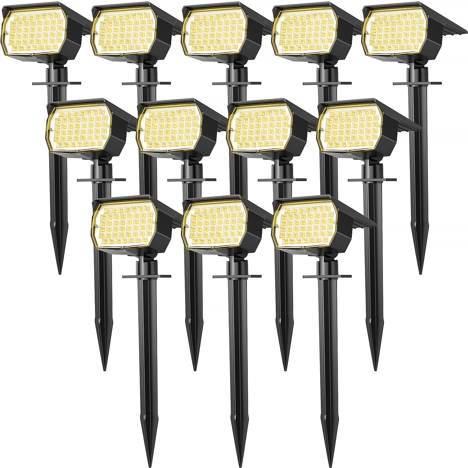 WENATY solar spot light with 46 LEDs for bright outdoor illumination