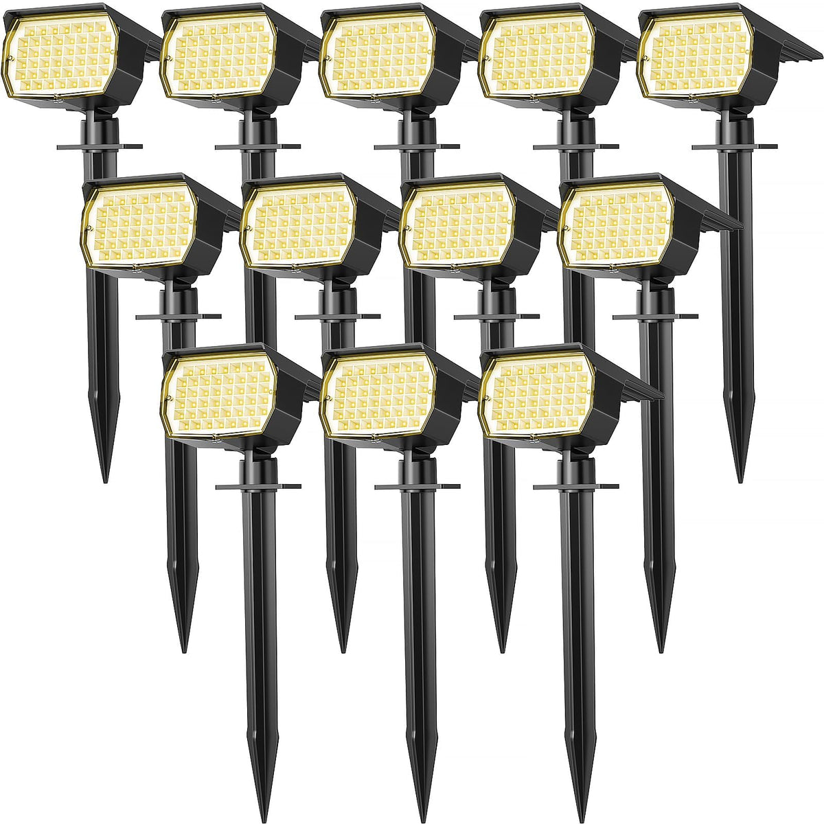 WENATY solar spot light with 46 LEDs for bright outdoor illumination