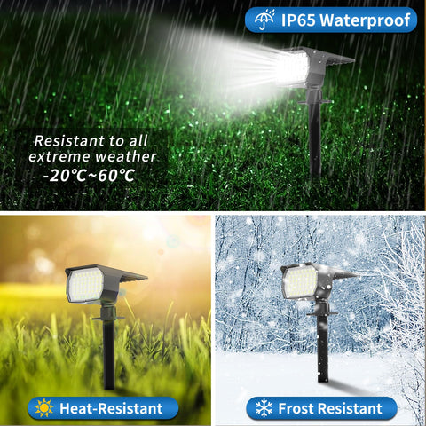 Wenaty adjustable-angle spotlight supports ground stake or wall mounting.