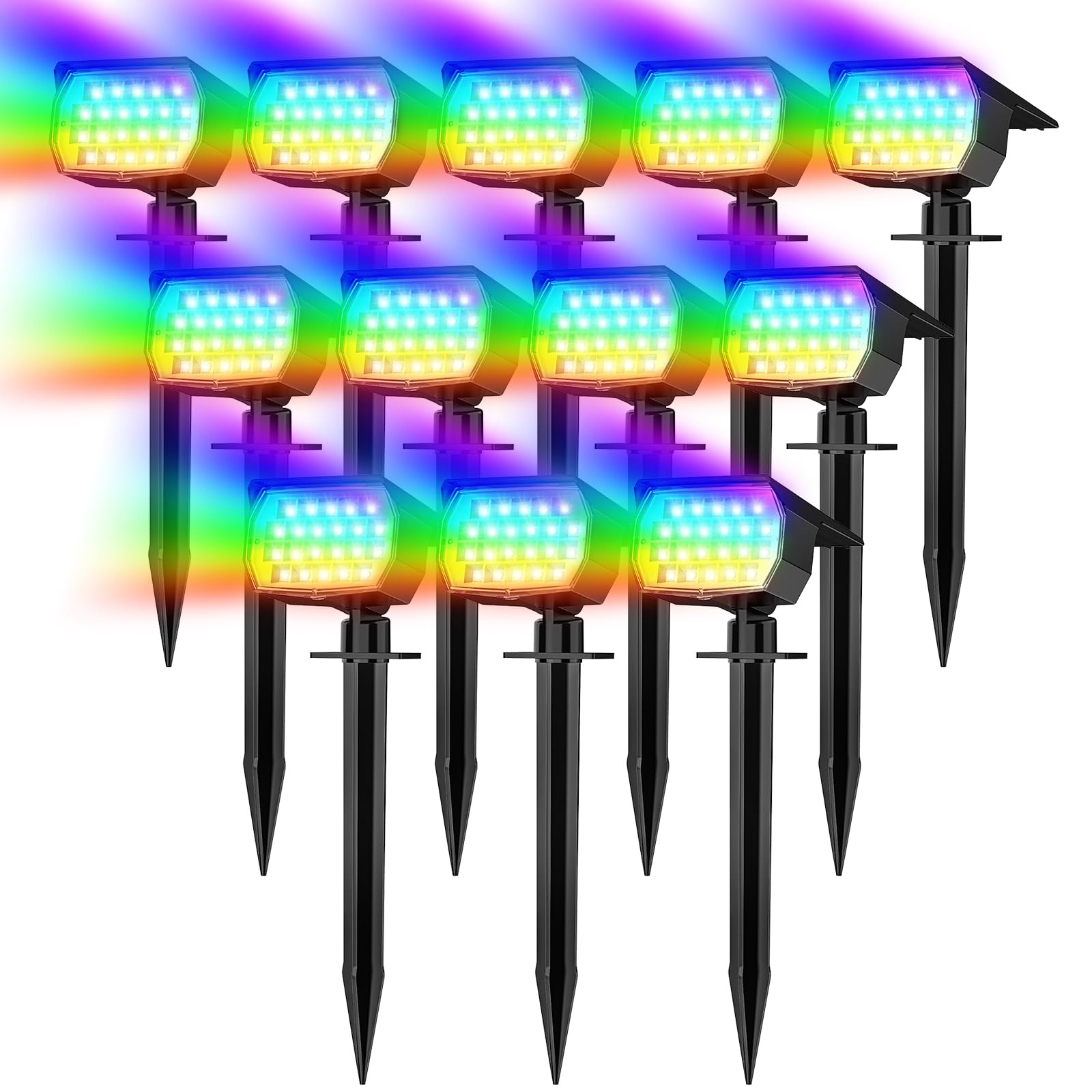 WENATY solar spot light color changing highlighting pool and garden decor