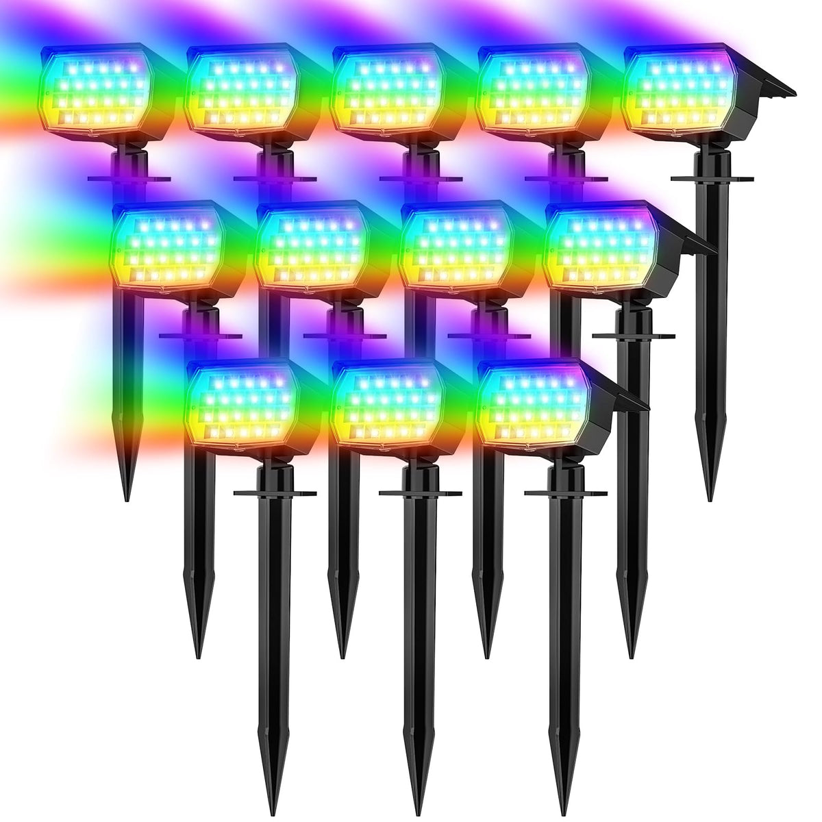 WENATY solar spot light color changing highlighting pool and garden decor