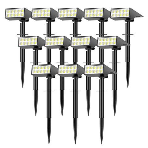 WENATY solar spot light outdoor waterproof front view for reliable yard illumination.