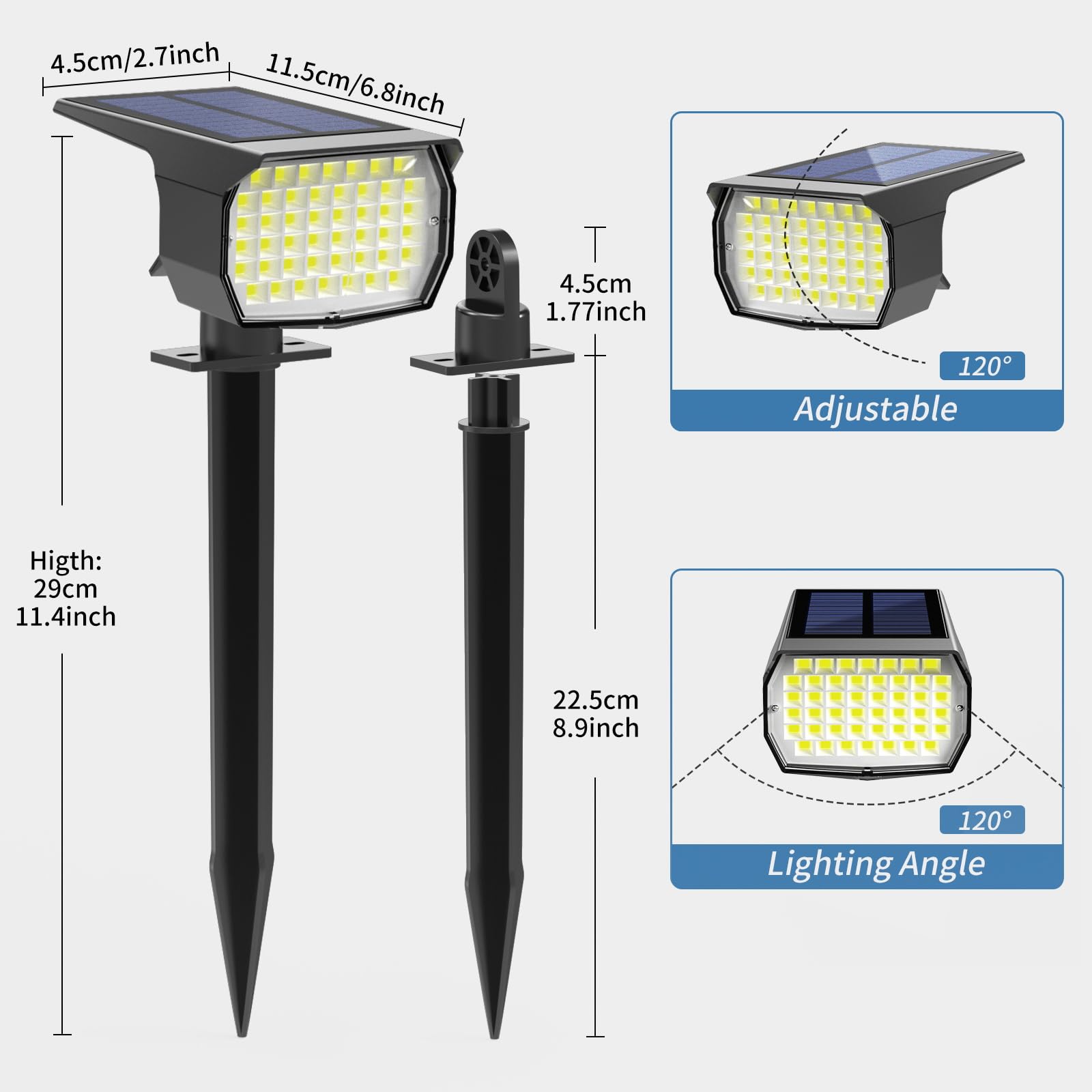 Wenaty garden lighting along driveways enhances trees and plants at night.