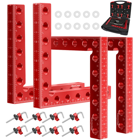 WenCrew 4pc 90-degree corner clamps hold frames securely during setup