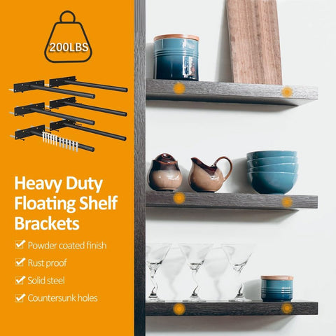 Wengus heavy-duty brackets support up to 200 lbs per bracket