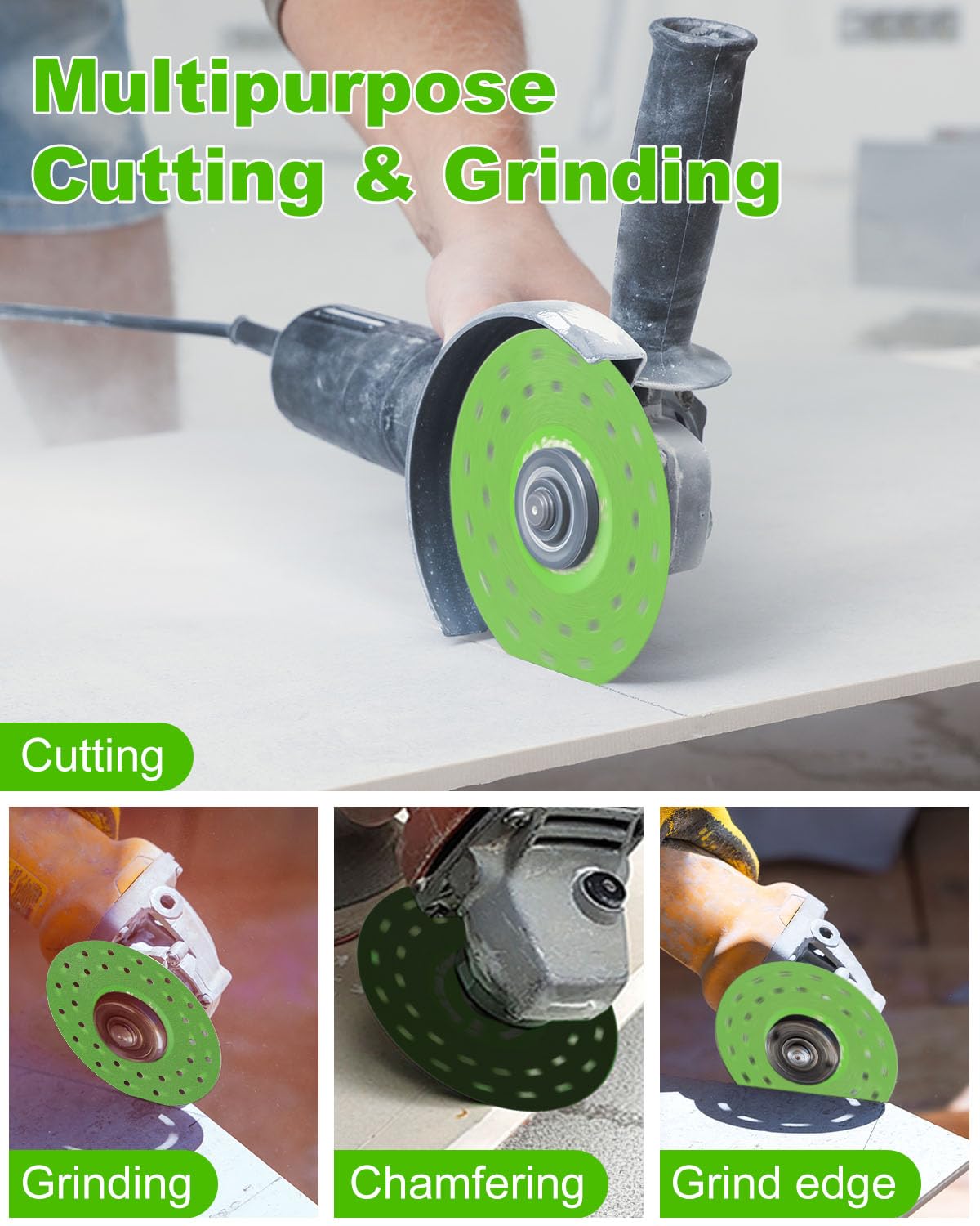 WENHUALI discs compatible with angle grinders and diamond saws for versatile setups.