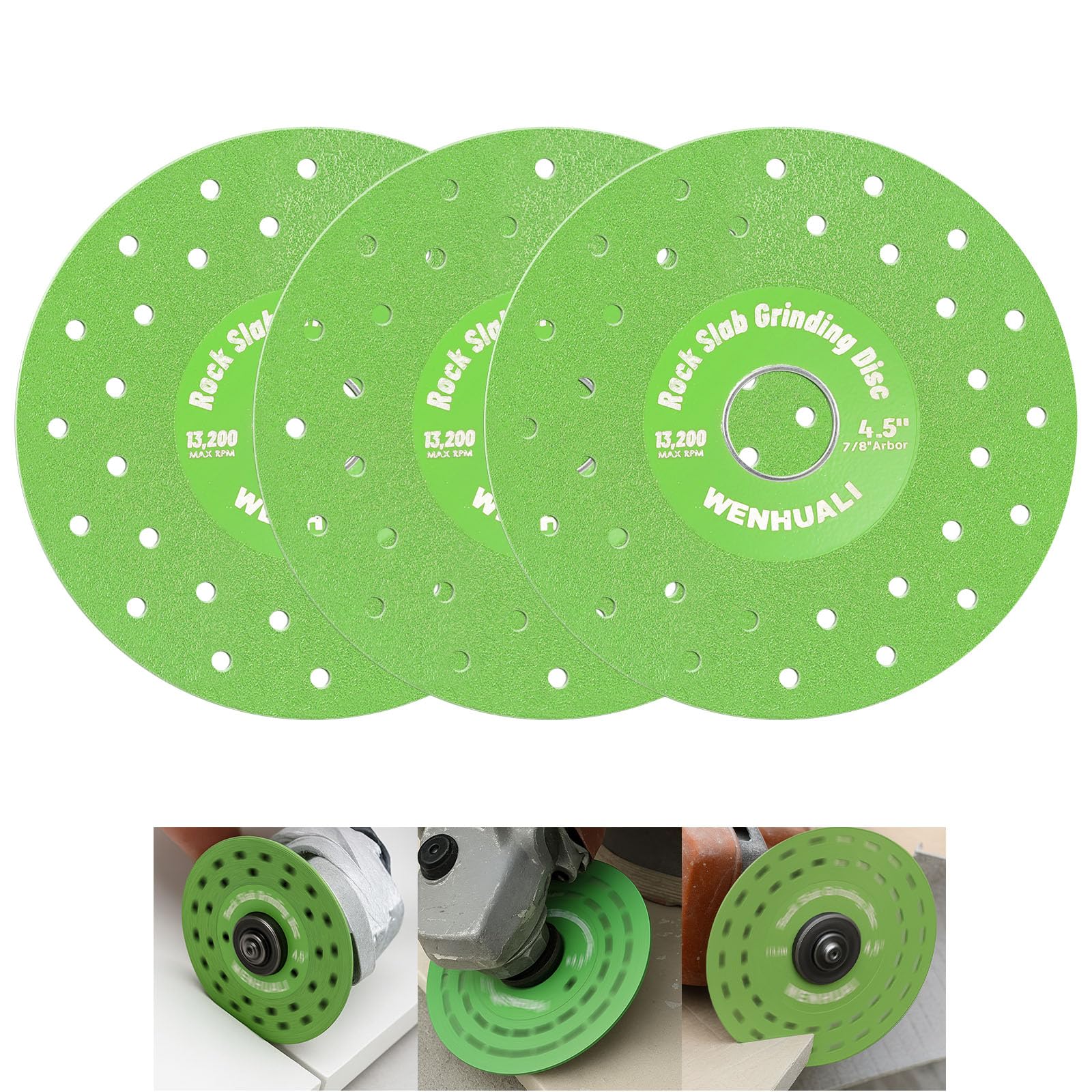 WENHUALI diamond rock slab disc set on grinder for fast, clean cuts.