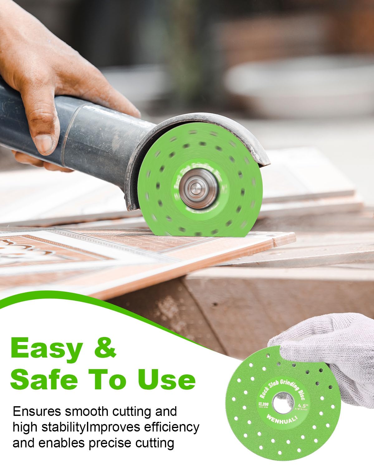 WENHUALI ultra-wide 1.2-inch blade enables wider cuts and increased efficiency.