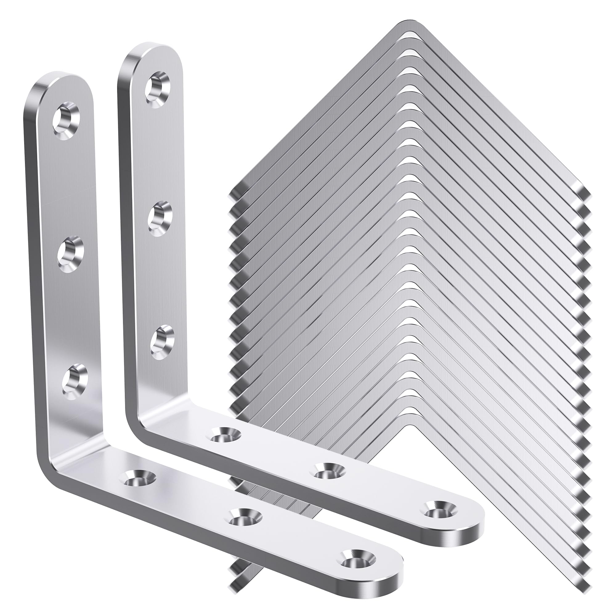 WENQUIT 25pcs angle brackets for sturdy shelf reinforcement.