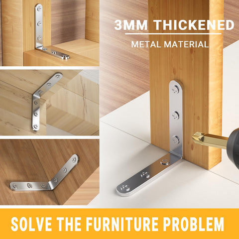 WENQUIT heavy-duty 90-degree brackets ideal for shelves and cabinets
