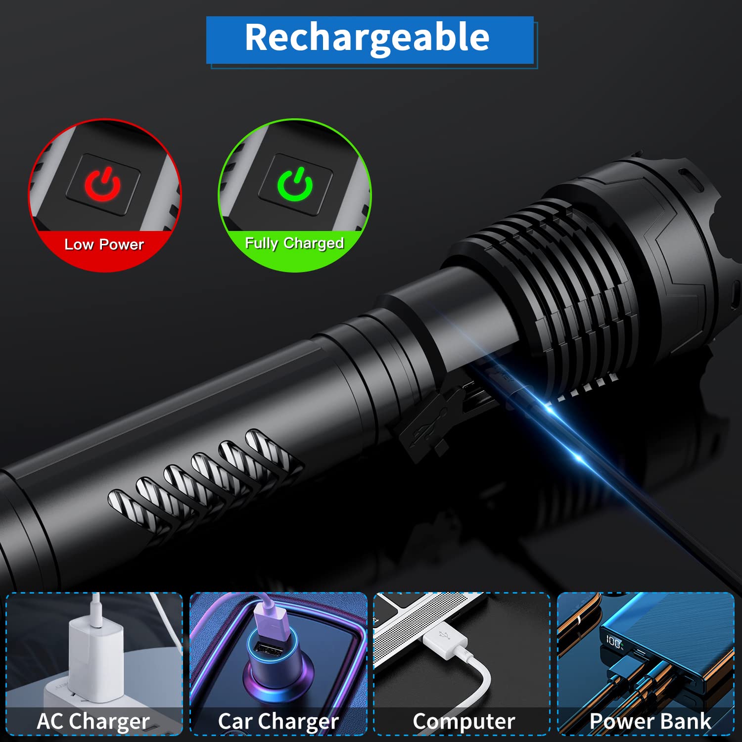 Weoxi waterproof aluminum design withstands rain and rugged use
