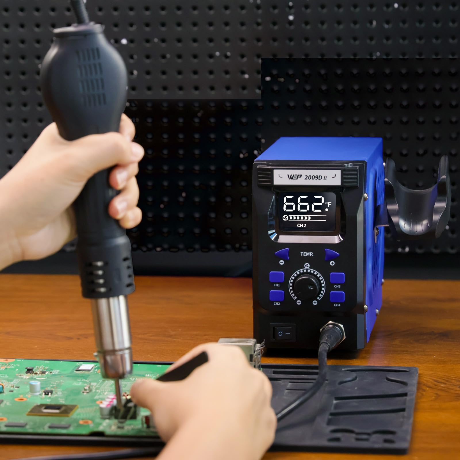 WEP 2009D-II detachable heat gun allows quick replacement