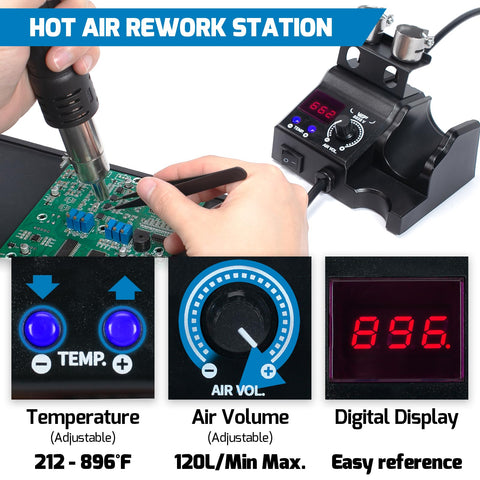 WEP 8858-V compact unit demonstrating palm-sized form factor for tidy workspaces.