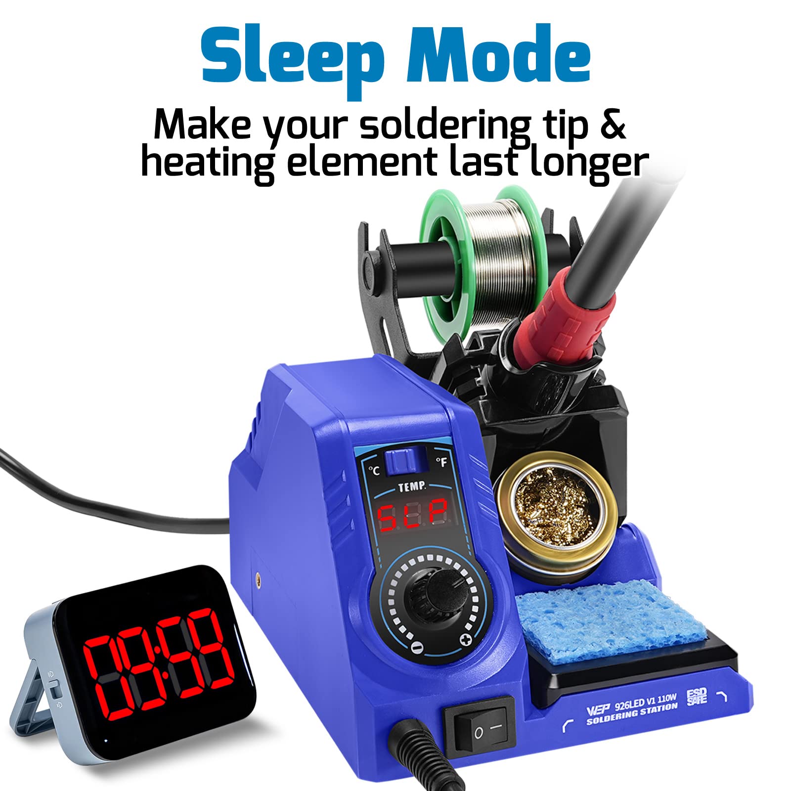 WEP 926LED V1 ergonomic control panel for easy temperature adjustments