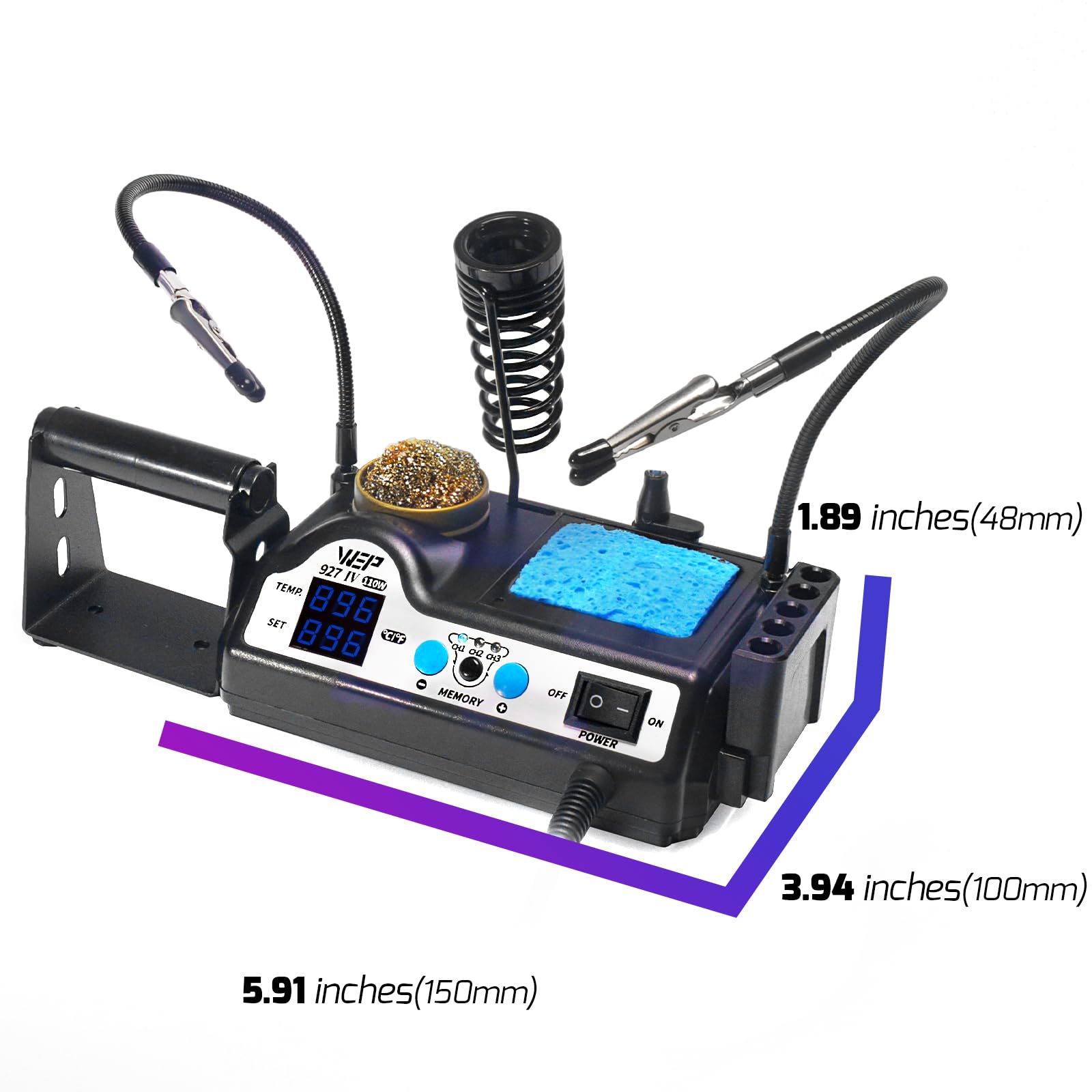 WEP 927-IV 110W heating element for quick, stable heat delivery.