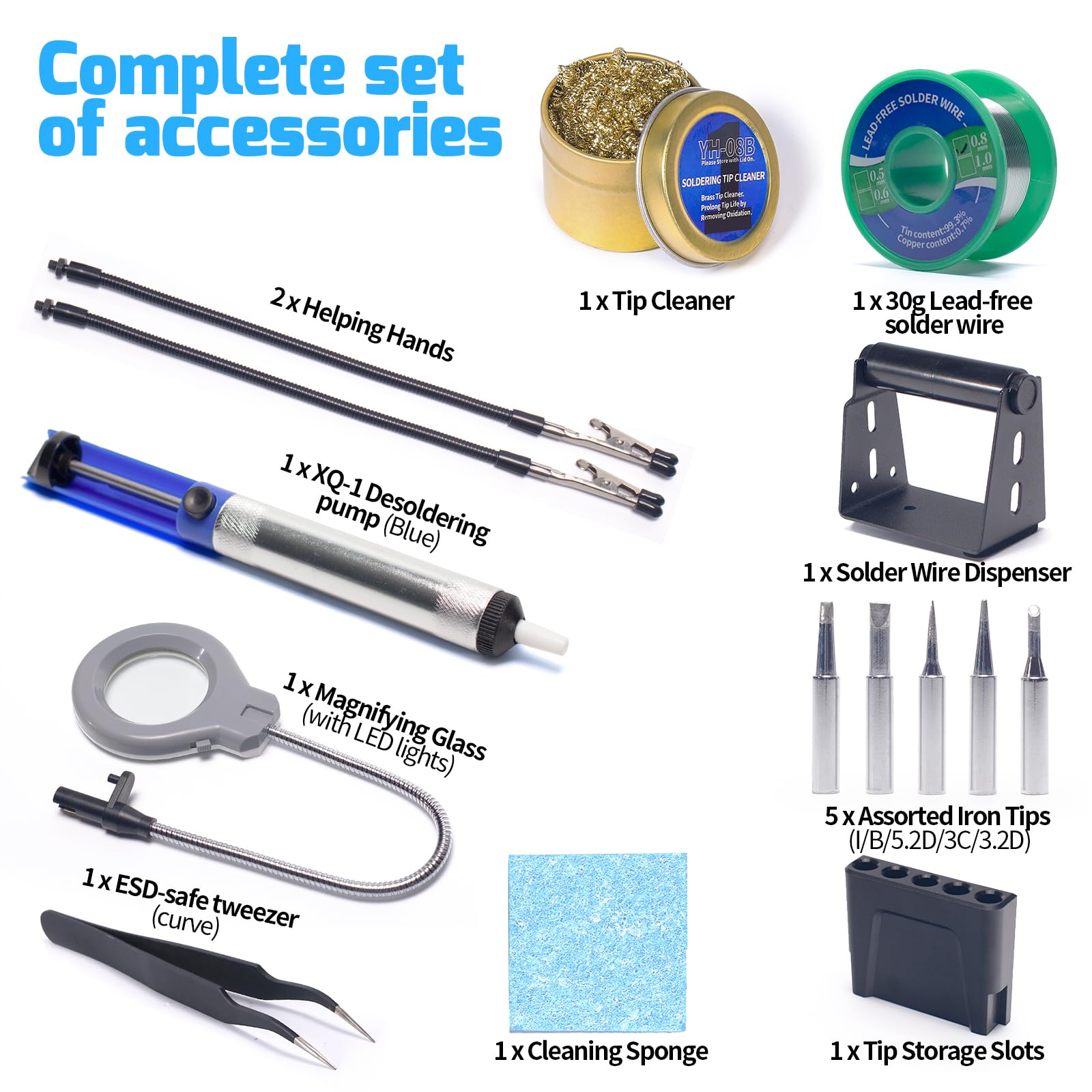 WEP 927-IV tip cleaner and wire dispenser keep tips organized and ready.
