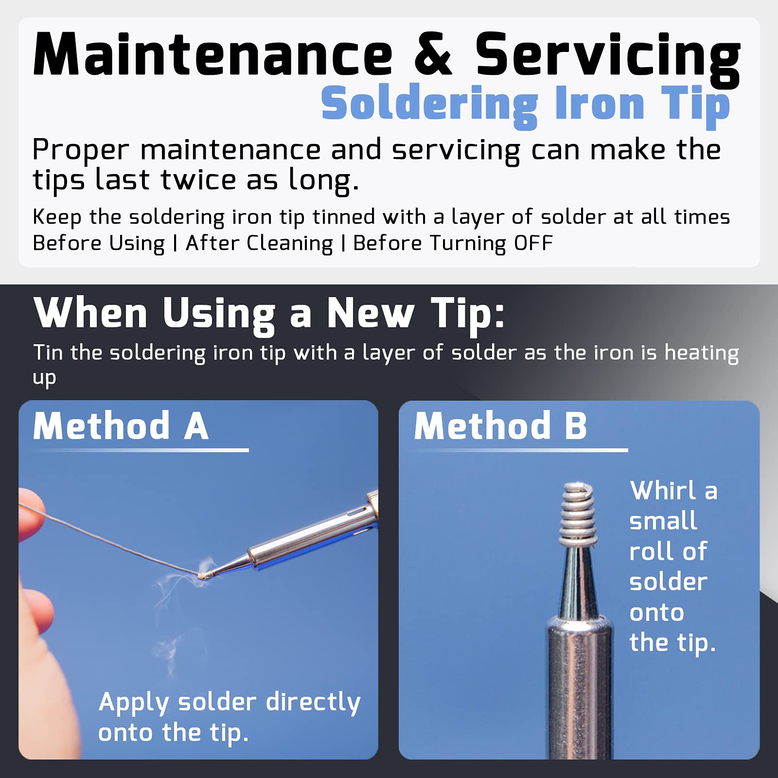 WEP 927-IV tip storage slots and accessories keep tools neatly arranged.