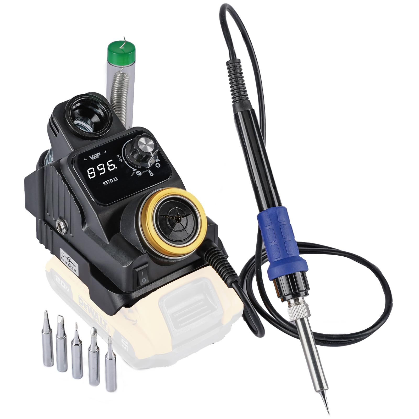 WEP 937D-I cordless soldering iron for portable repairs.