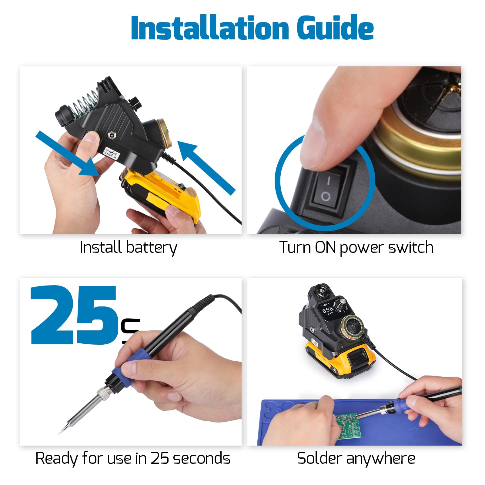 WEP 937D-I six-tip set for versatile soldering.