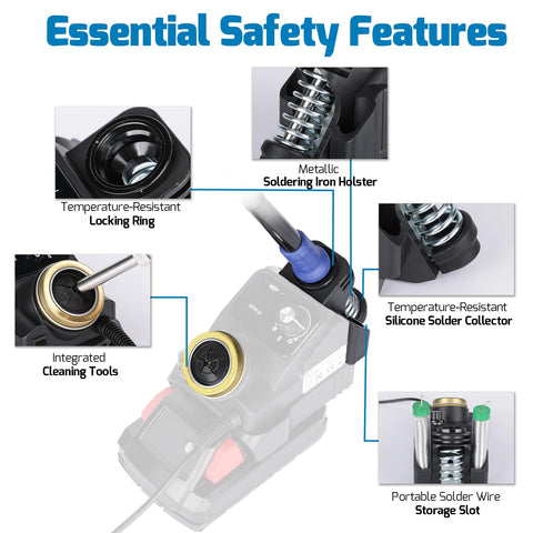WEP 937D-I temperature control covers 392℉–896℉ for versatile tasks.