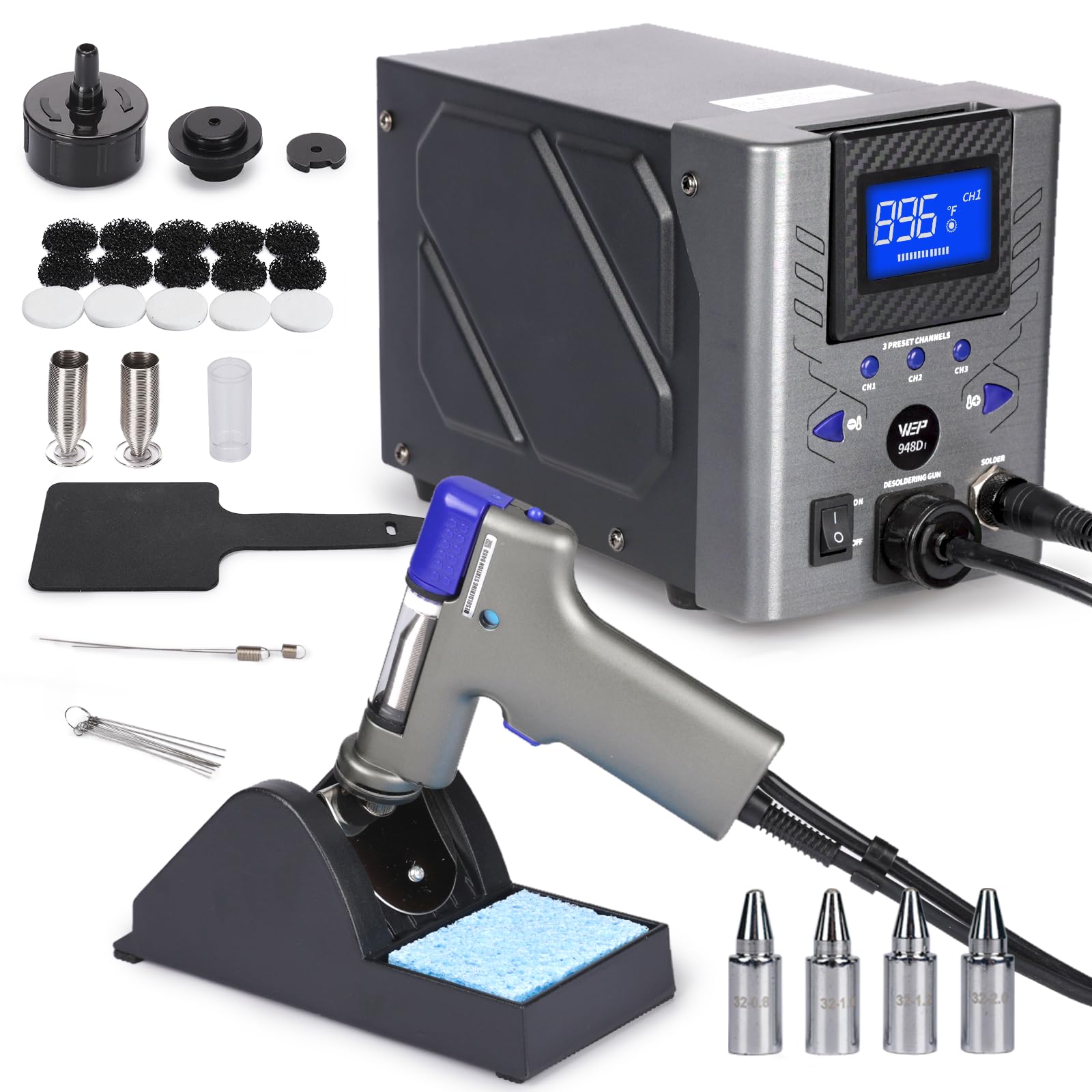 WEP 948D-I desoldering station ready for multilayer PCB tasks