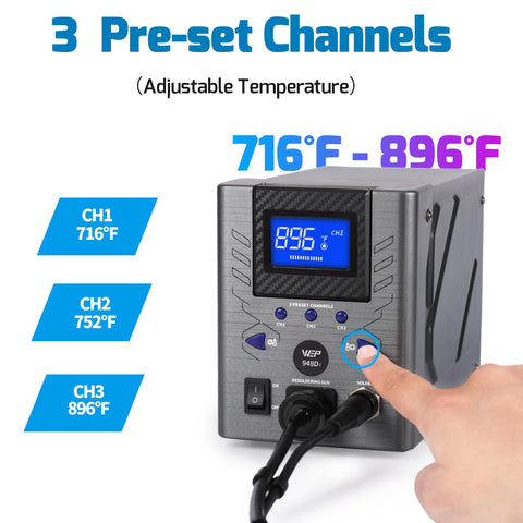 WEP 948D-I three presets for fast temperature switching