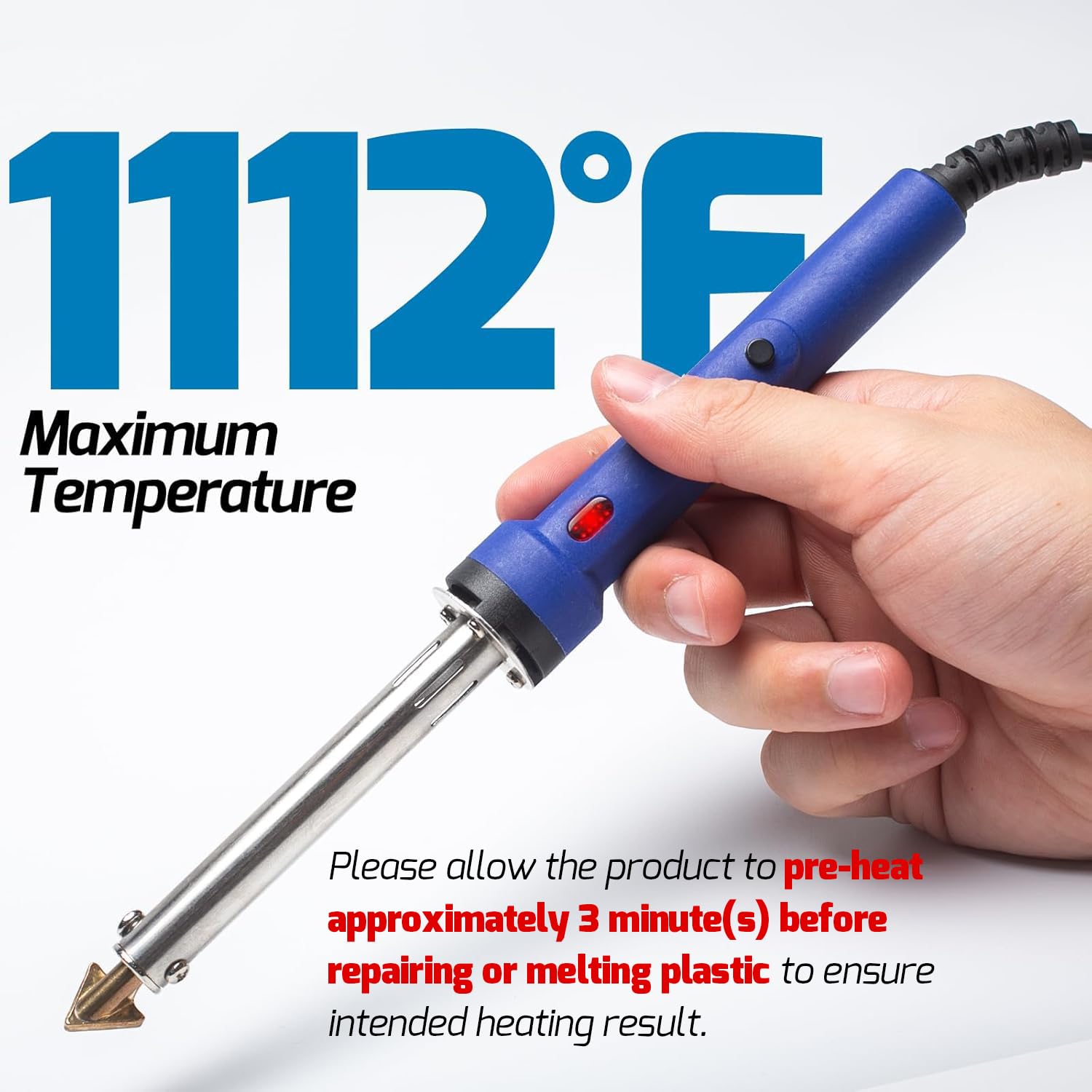 WEP 960-IV triangular medium-tip used on mid-size repairs.
