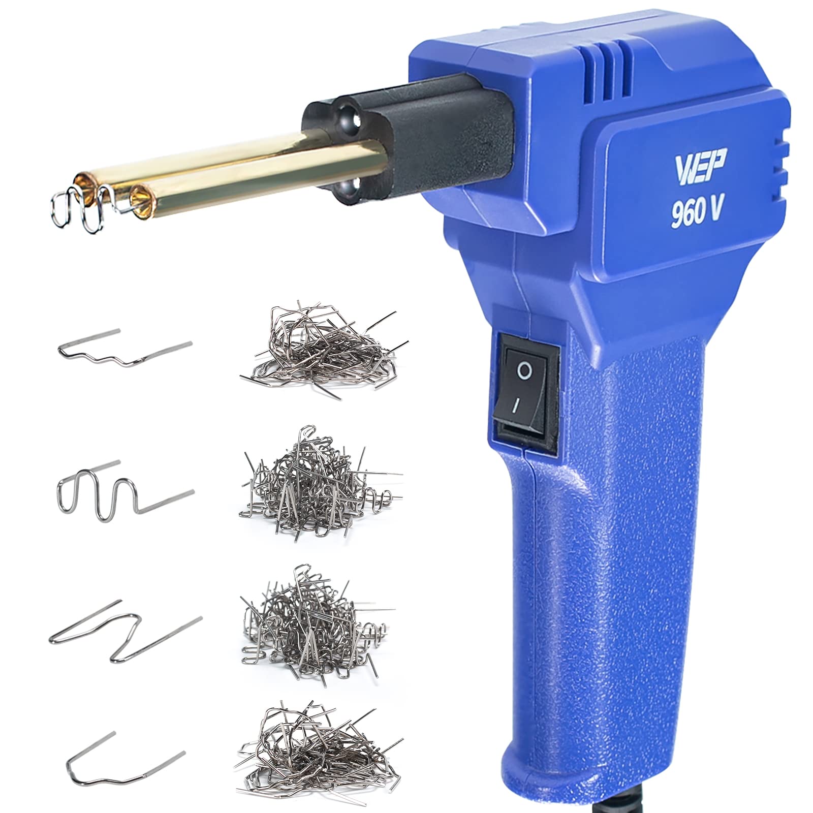 WEP 960-V plastic welder in use repairing a bumper crack for quick fixes