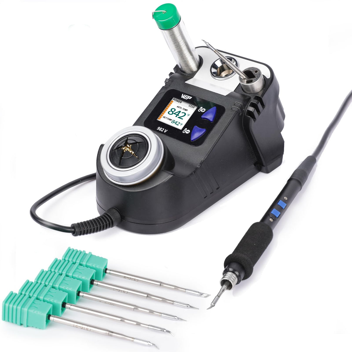 WEP 982-V micro soldering station front view for precise micro joints