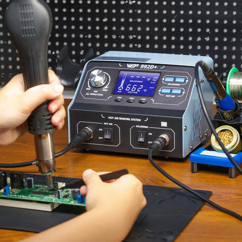 WEP 992D+ detachable hot air gun enables flexible workflow