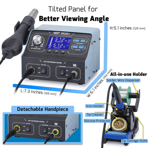 WEP 992D+ interchangeable handles simplify maintenance and setup