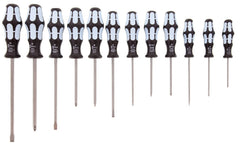 Wera 3334/12 stainless screwdriver set full view shows durable blades for varied tasks.