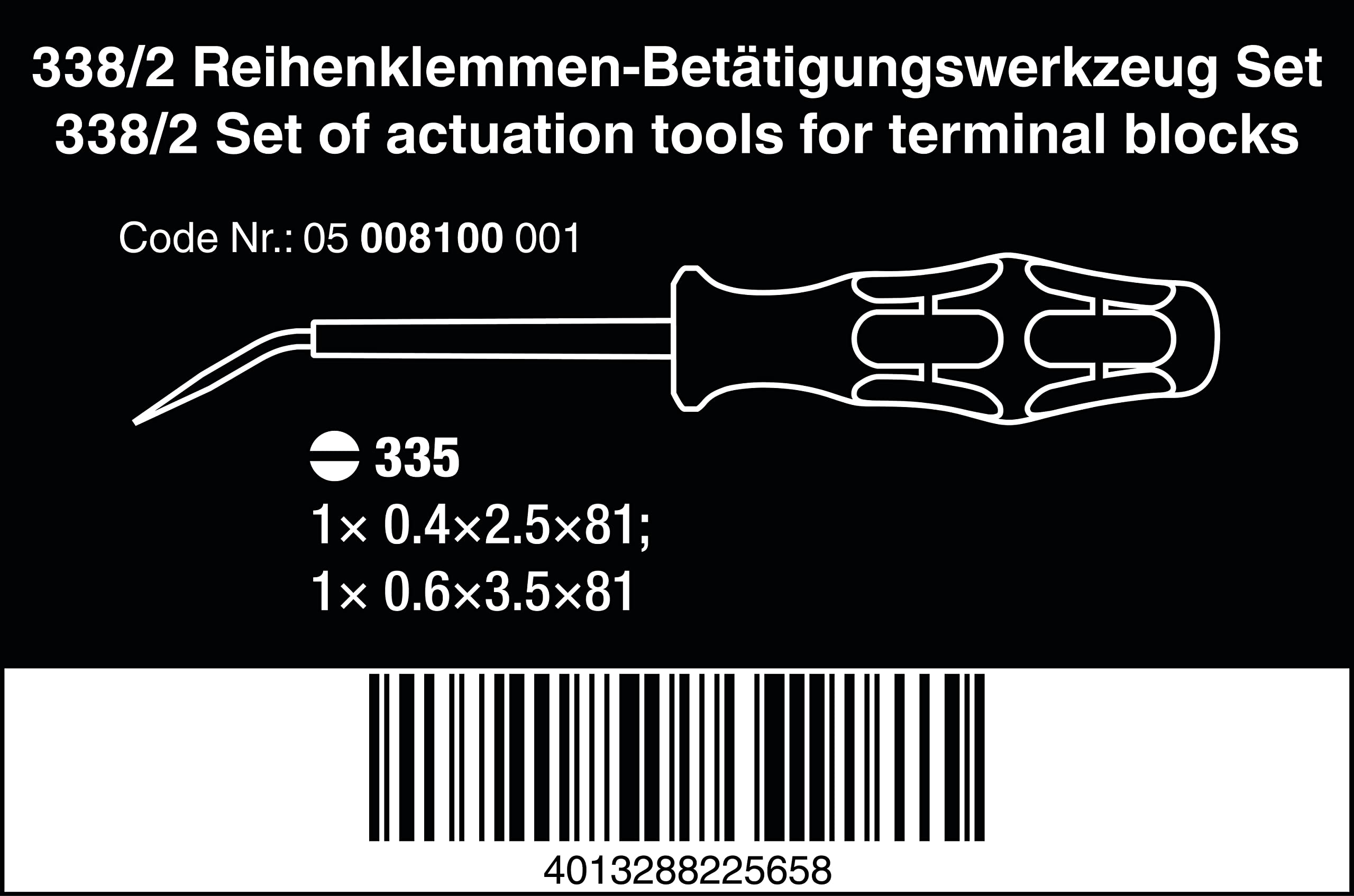 Wera 338/2 tools in action for terminal blocks enabling efficient wiring work