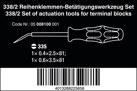 Wera 338/2 tools in action for terminal blocks enabling efficient wiring work