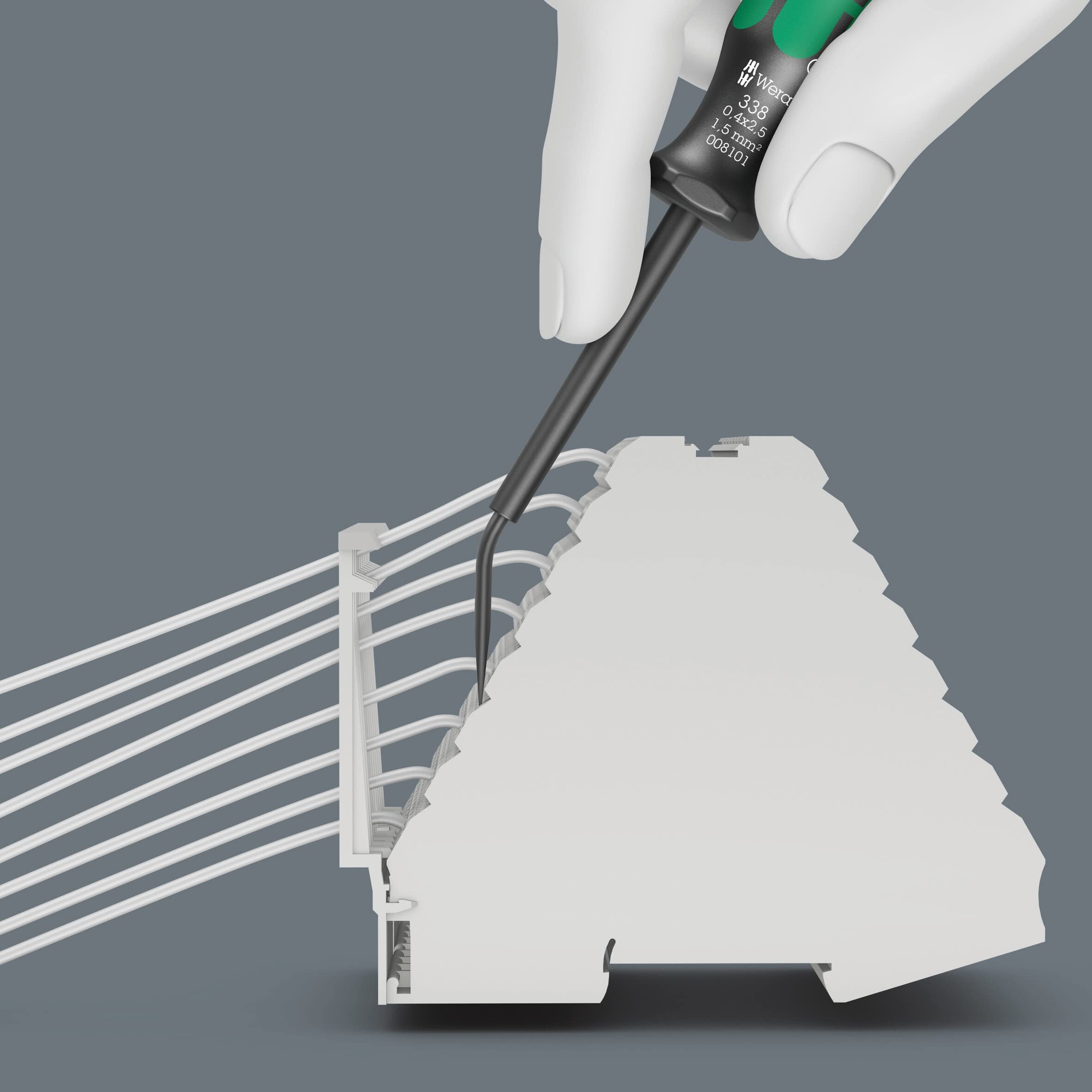 Wera 338/2 actuation tools for terminal blocks two-piece solution for panel work