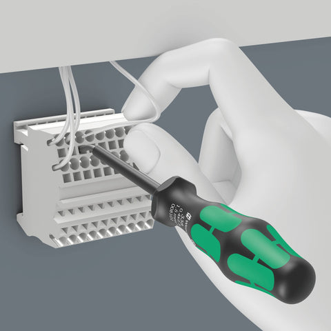 Wera 338/2 terminal block tools compact two-piece set for on-site use