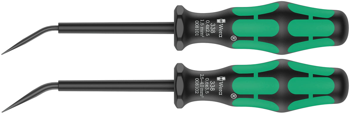 Wera 338/2 terminal block tools two-piece set for precise block adjustments
