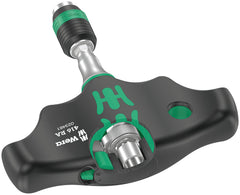 Wera 416 RA T-Handle bitholding screwdriver front angle showing secure bit control