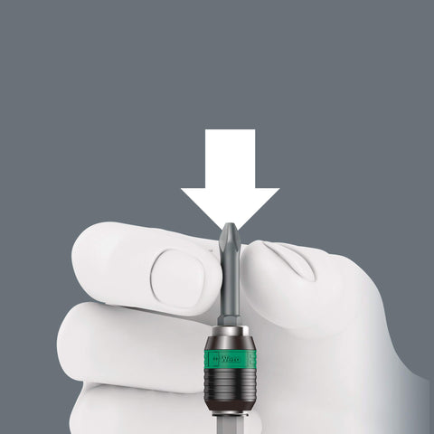 Wera 416 RA T-Handle bitholding screwdriver in use demonstrating steady drive