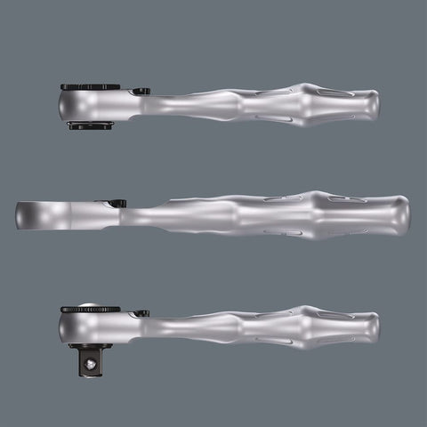 Kraftform ergonomic handle on Wera ratchet for comfortable grip