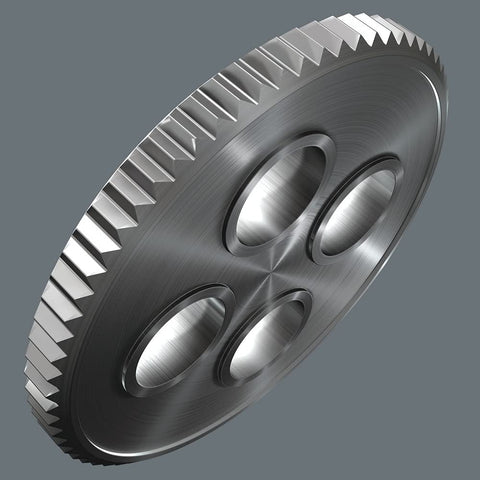 Thumb wheel on Wera ratchet for rapid action during fastening