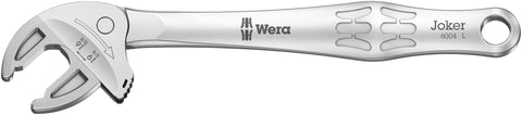 Wera 6004 Joker L showing flexible 16–19 mm range for versatile grip.