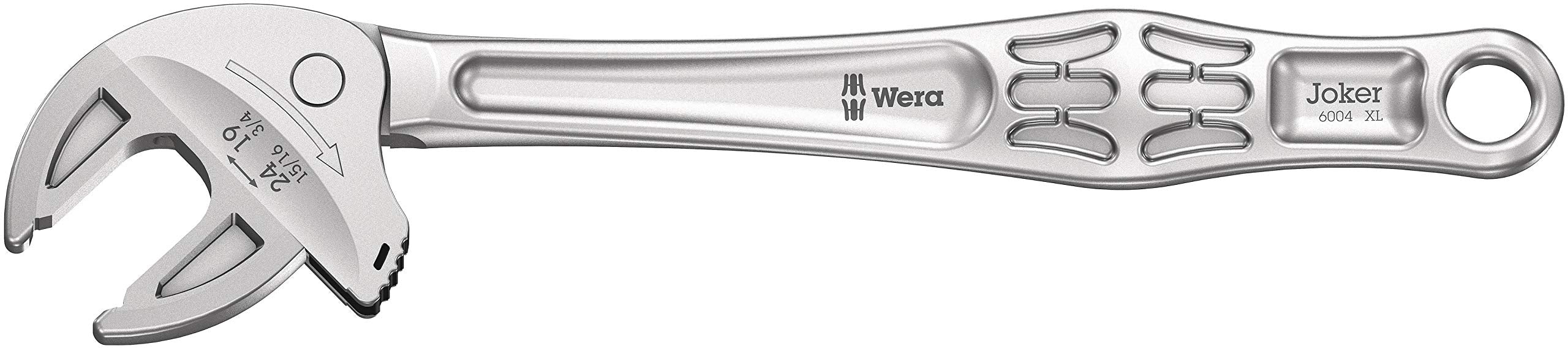 Wera 6004 Joker XL adjustable jaw in action for 19-24mm grips.