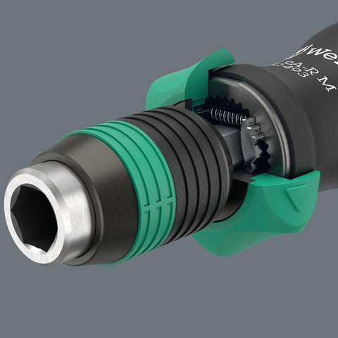 Wera 838 RA-R M bit-holder screwdriver fits standard bits for versatile quick tasks.