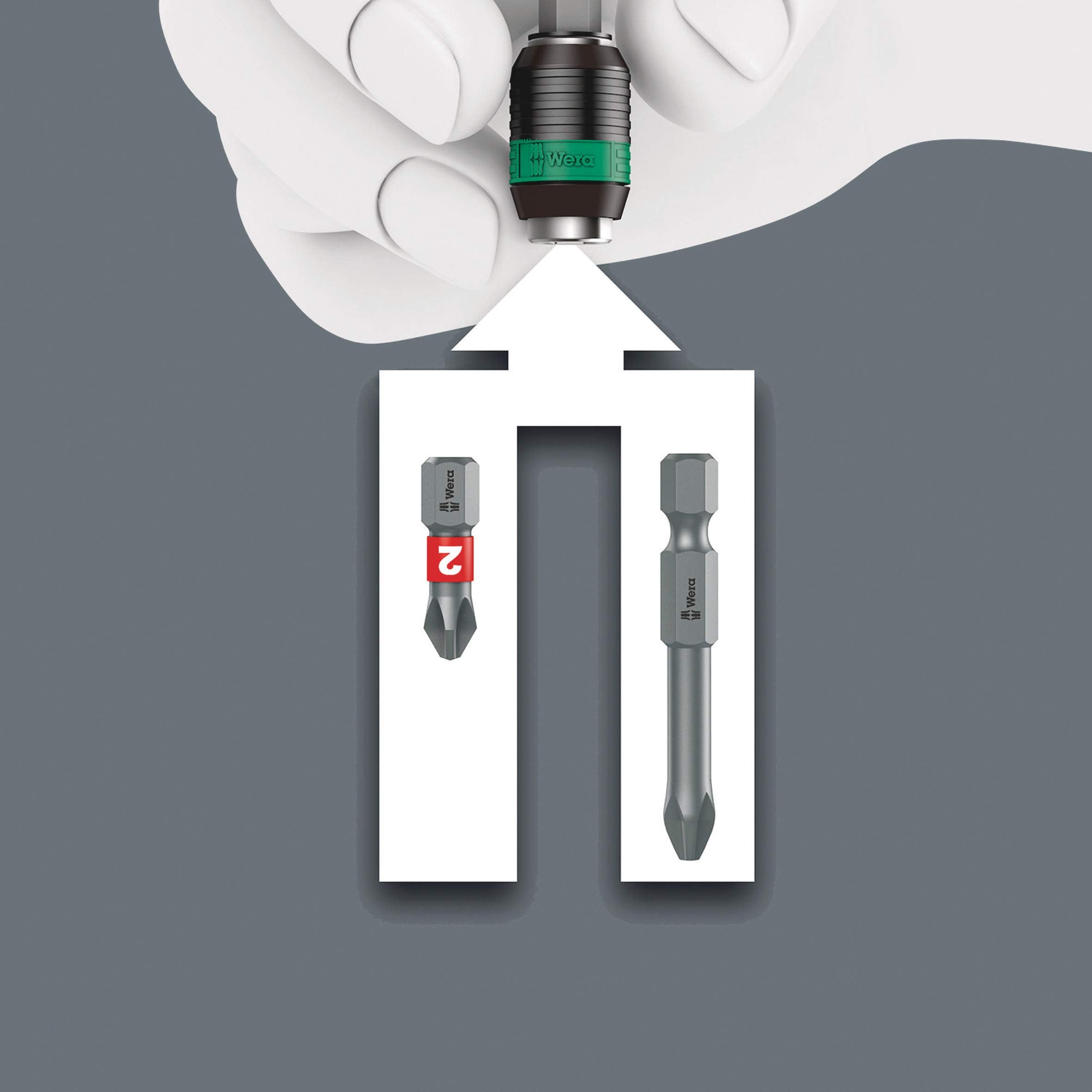 Wera 838 RA-R M bit-holder screwdriver is built for 1/4in drive applications.